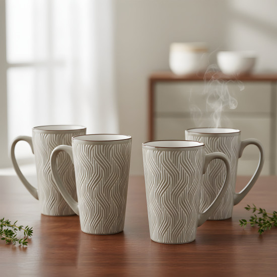 Porcelain Mug Set - 4 Pcs